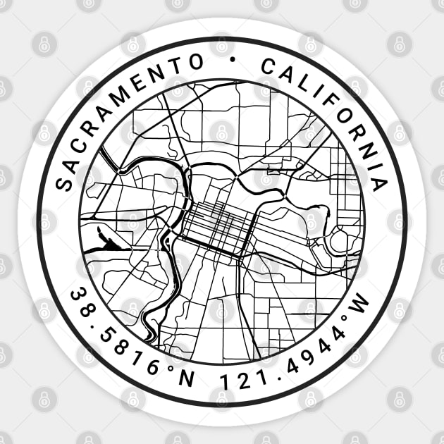 Sacramento Map Sticker by Ryan-Cox